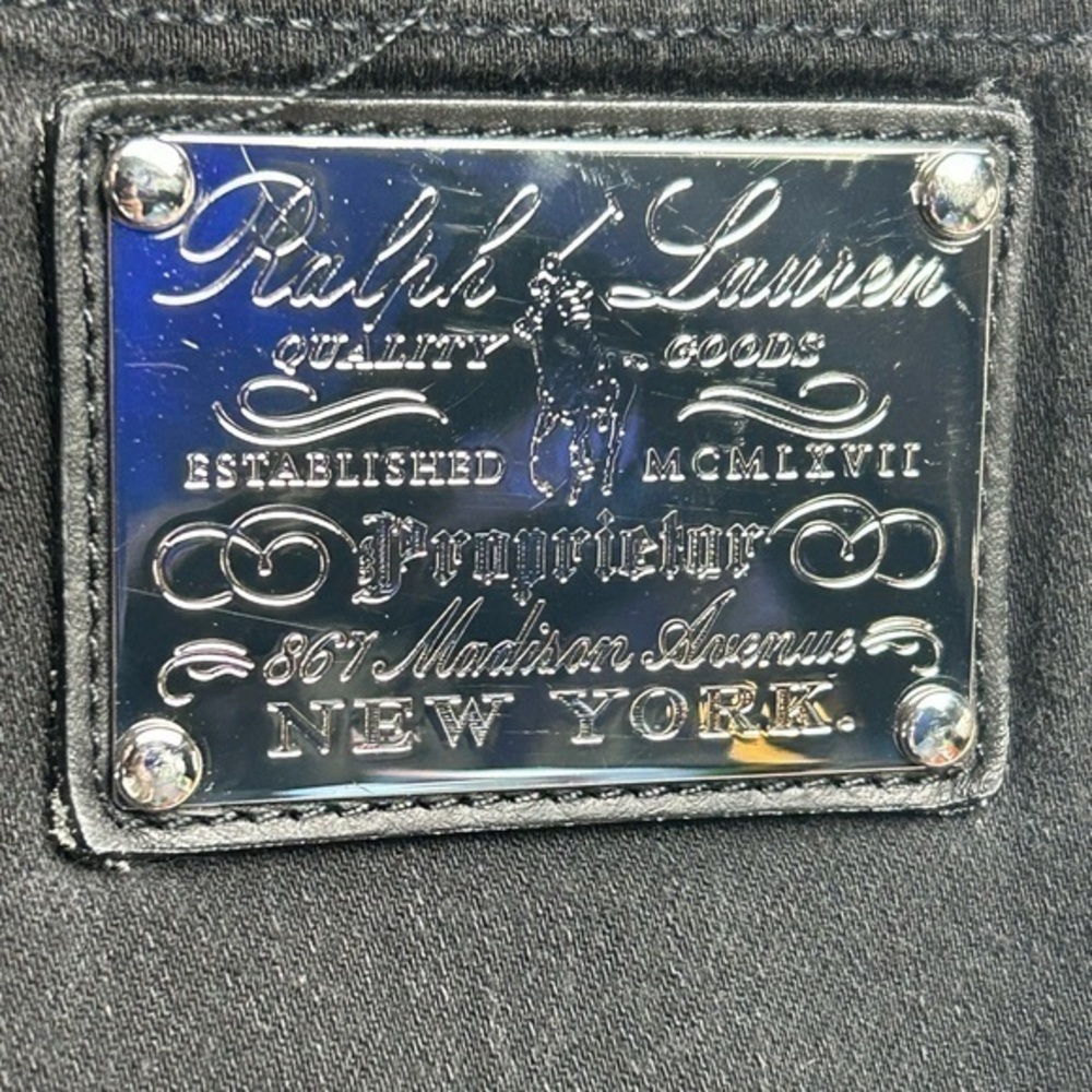Ralph Lauren 380 black jeans silver plate logo - Picture 8 of 8
